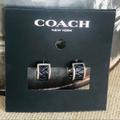 Coach Jewelry | Coach Snakeskin Earrings | Color: Black/Silver | Size: Os