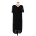 Eileen Fisher Casual Dress - High/Low: Black Solid Dresses - Women's Size Medium