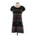 Gracia Casual Dress - Shift Scoop Neck Short sleeves: Black Dresses - Women's Size Small