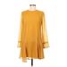 Zara Basic Casual Dress - DropWaist: Yellow Dresses - Women's Size Medium