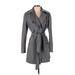 Guess Wool Coat: Gray Jackets & Outerwear - Women's Size Small