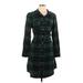 Style&Co Casual Dress - Shirtdress: Green Plaid Dresses - Women's Size Large