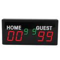 Fdit Portable Scoreboard 1.8 Inch Multi Function Scorekeeper for Basketball Soccer Gymnasiums Red Green Display (UK Plug)