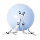 Qianly Somersault Ball Stability Ball Workout Anti Burst Adjustable Straps Practical Fitness Ball Yoga Ball for Dance Home Children, Blue