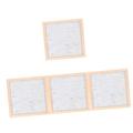 Tofficu 4 Pcs Wooden Frame Message Board Framed Cork Board Hexagon Board Framed Photo Felt Memo Board Felt Wall Board Bulletin Board Notice Board Child Menu Board Earth Tones Felt Cloth