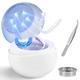 Nalax Ultrasonic Retainer Cleaner,45000Hz Professional Ultrasonic Cleaner for Dentures,Aligner,Mouth Guard,Whitening Trays,Toothbrush Head and All Dental Appliances,4 Modes, 6 LED Lamps,Travel Size