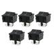 5 Pcs Control Electrical AC 250V 6A/10A 4 Pin DPST Black On/Off Rocker Switch ElectronicSwitch