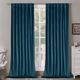 BGment Teal Velvet Curtains 96 Inches for Living Room, Thermal Insulated Room Darkening Curtains Sound Reduce Drapes with Back Tab and Rod Pocket for French Door, Set of 2 Panels, 52 x 96 Inch