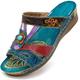 Platform Sandals for Women Ethnic Style Flower Open Toe Sandals Shoes Mid Heel Espadrille Sandal,Comfortable Casual Wedge Sandals,Color,42 (Color 37 EU)