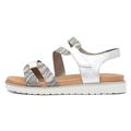 Rieker Womens Metallic Grey Easy Fasten Sandal - Size 3.5 UK - Grey