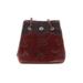 American West Leather Shoulder Bag: Burgundy Solid Bags