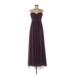 Jenny Yoo Collection Cocktail Dress - Formal: Burgundy Dresses - Women's Size 8