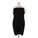 Talbots Casual Dress - Shift: Black Color Block Dresses - Women's Size 22