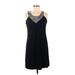 Calvin Klein Cocktail Dress - Shift: Black Marled Dresses - Women's Size 6