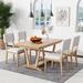 5pcs Dining Table Set w/ 4 Upholstered Chairs Rectangular Dining Table - 17.2"*20.5"*38