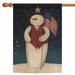 Christmas Snowman Patriotic Outdoor House Flag 40" x 28"