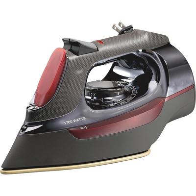 Steam Iron for Clothes with Retractable Cord, 1700 Watts Black