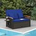 Costway Patio Rattan Daybed Set with Cushioned Loveseat & Storage - See Details
