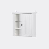 Farm on table Bathroom Wooden Wall Cabinet w/ a Door Manufactured Wood in Brown/White | 20 H x 20.86 W x 5.71 D in | Wayfair FA24XIN0325-W40935618