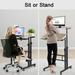Modern Light Adjustable Standing Desk Metal Base Floor Mount Office & Classroom Use in Black/Gray Accentuations by Manhattan Comfort | Wayfair