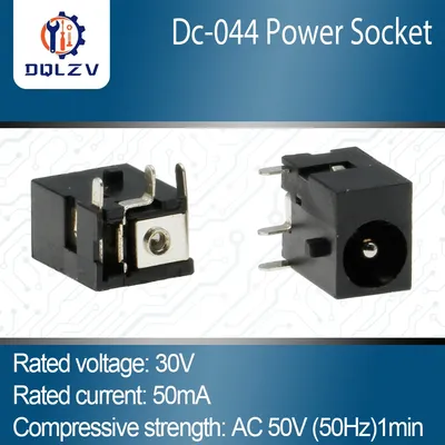 DC-044 5.5*2.5MM DC Power Supply Socket Power Supply Interface 5.5X2.1MM DC044 3pin Power Socket