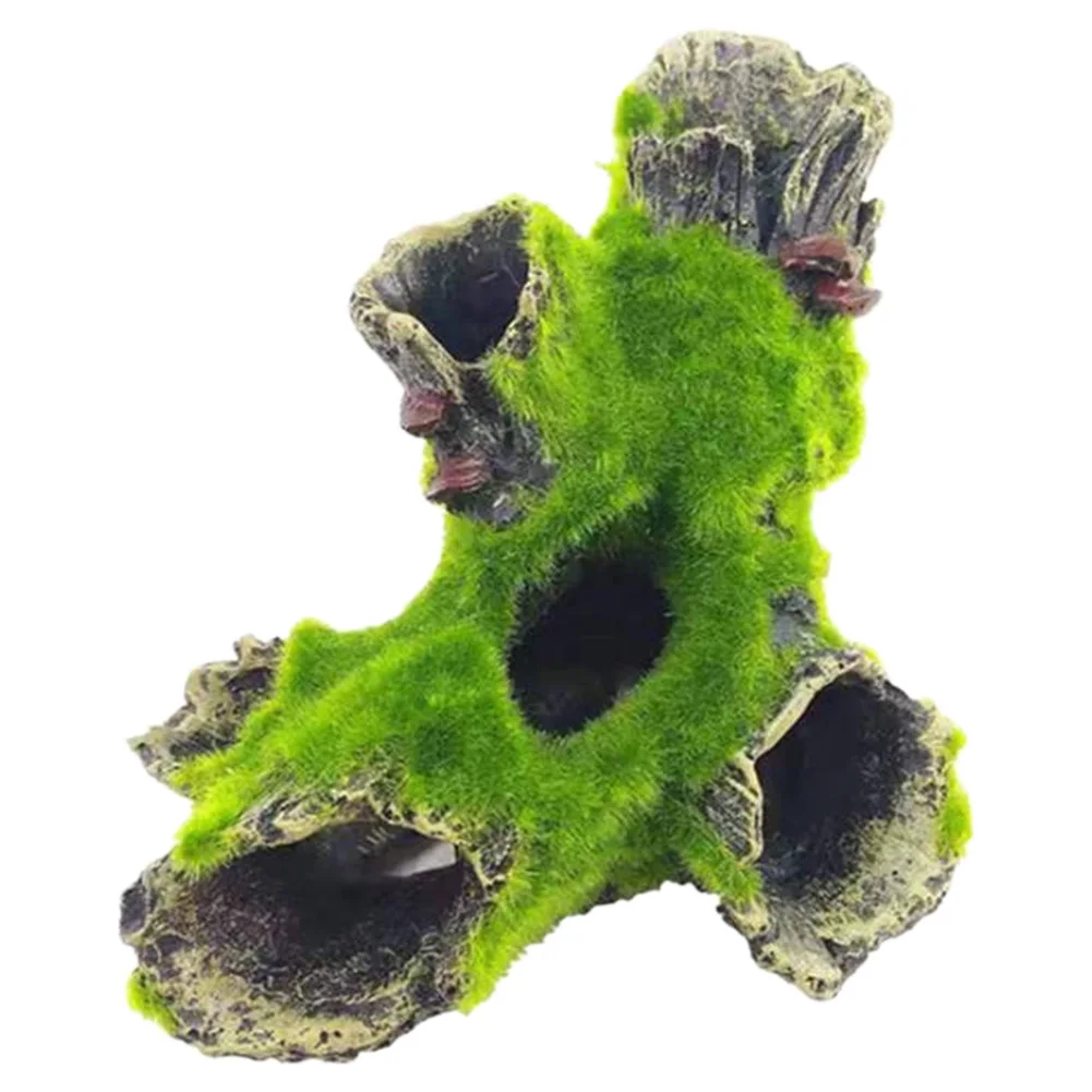 Aquarium Tree Trunk Decoration Resin for Fish Tank Decoration for Hiding Shrimp and Fish Landscape Rock Hiding Cave