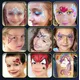 Facial painting hollowed out template Facial painting tool Tattood children's stage makeup print