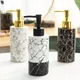 1pc Marble Pattern Ceramic Soap Dispenser 10.14oz Press Type Lotion Dispenser Refillable Empty