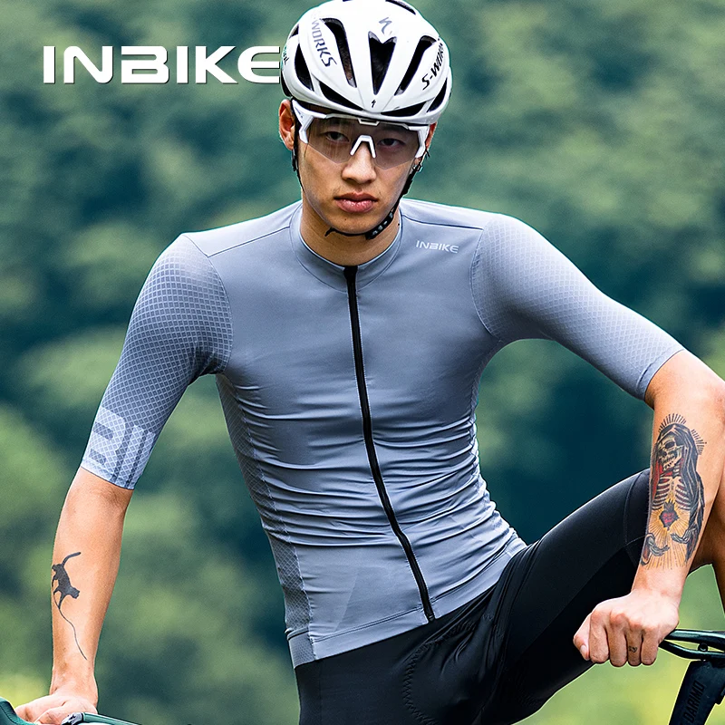 INBIKE maillot de vélo à manches courtes homme été maillot de cyclisme sur route vêtements pour hommes vtt vélo de montagne vêtements de sport vêtements masculins