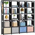 Mavivegue Book Shelf, 20 Cube Storage Organizer, Diy Bookcase, Metal Cube Bookshelf, tall Book Case For Bedroom | 16 H x 13 W x 7 D in | Wayfair