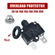 Current Overload Protection Switch Fuse for Compressor 3A 5A 10A 15A 18A 20A 30A Resettable 220V