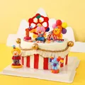 Circus Clown Cake Topper Elephant Lion Circus Clown Birthday Party Decor 1st Birthday Baby Shower