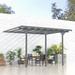 Outsunny 10 Ft. W x 10 Ft. D Aluminum Pergola w/ Canopy Aluminum/Metal in Gray | 98.5 H x 143.75 W x 119 D in | Wayfair 84C-182V01LG