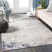 Gray/White 79 x 0.31 in Area Rug - Trent Austin Design® Jemison Abstract Blue/Ivory Area Rug, Polypropylene | 79 W x 0.31 D in | Wayfair