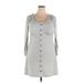 No Boundaries Casual Dress - A-Line Scoop Neck 3/4 sleeves: Gray Dresses - Women's Size 21