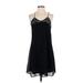 Ya Los Angeles Cocktail Dress - A-Line Scoop Neck Sleeveless: Black Solid Dresses - Women's Size Medium