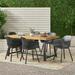 Joss & Main Filmore Rectangular 6 - Person 70.75" Long Outdoor Dining Set Wood/Plastic in Black/Brown/White | Wayfair