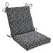 George Oliver Harrison-James Dining Chair Outdoor Cushion Polyester in Gray/Black | 3 H x 18 W x 36.5 D in | Wayfair