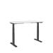Poppin Series L Adjustable Height Desk Wood/Metal in Gray | 57 W x 27 D in | Wayfair 105399