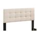 Red Barrel Studio® Button Tufted Ivory Full Headboard Upholstered/Polyester in White | 48 H x 60 W x 4 D in | Wayfair