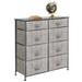 mDesign Tall Storage Dresser Furniture w/ 8 Slim Fabric Drawers Metal in Gray | 35.3 H x 11.8 W x 33.8 D in | Wayfair 13875MDCO