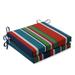 Breakwater Bay Harlowe Stripe Indoor/Outdoor Dining Chair Cushion Polyester in Blue/Green/Red | 3 H x 20 W x 20 D in | Wayfair