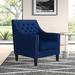 Armchair - Willa Arlo™ Interiors Curtis 26.7" Wide Tufted Armchair Velvet/Fabric in Blue | 32.6 H x 26.7 W x 30.9 D in | Wayfair