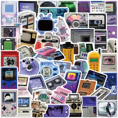 10/25/50 stücke Retro Disk Devices Graffiti Aufkleber Neuheit für Gitarre Laptop Pad Telefon Reise Gepäck Helm skateboard Auto Image