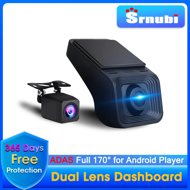 Auto DVR Dash Cam Full HD zyklische Aufnahme Adas LDws Front und Heck Auto Recorder versteckten Typ für Android Multimedia-Player Image