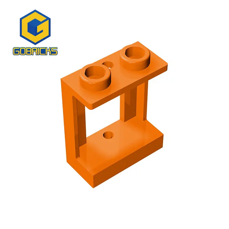 Gobricks 10 Stück Wandsteine, 1 x 2 x 2, Fenster, kompatibel mit 90195 Spielzeugen, baut Bausteine zusammen, pädagogisches kreatives Geschenkspielzeug Image