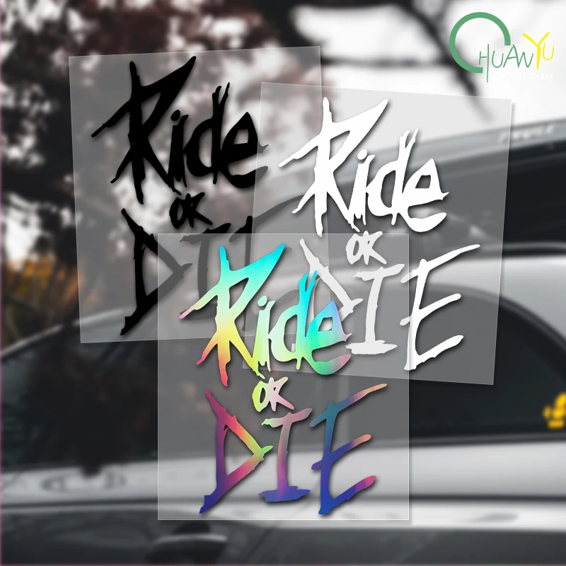 Fahrradrahmen-Aufkleber, Ride or Die Oberrohr-Aufkleber für MTB, Fahrrad, dekorativer Rahmen, Fahrrad, Auto, Motorrad-Zubehör Image