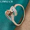 URMYLADY 925 Sterling Silber Champagne Edelsteine 7-10 # Ring Für Frauen Hochzeit Engagement Partei Charme Schmuck