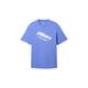 TOM TAILOR DENIM Herren T-Shirt mit Logo Print, blau, Logo Print, Gr. XL