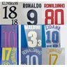 Set di nomi retrò 1996 Zidane top AAAA quality MALDINI RONALDINHO KLINSMANN iron on Retro nome e